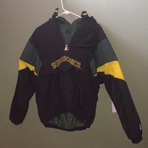 Retro SuperSonics Started Puffy Jacket